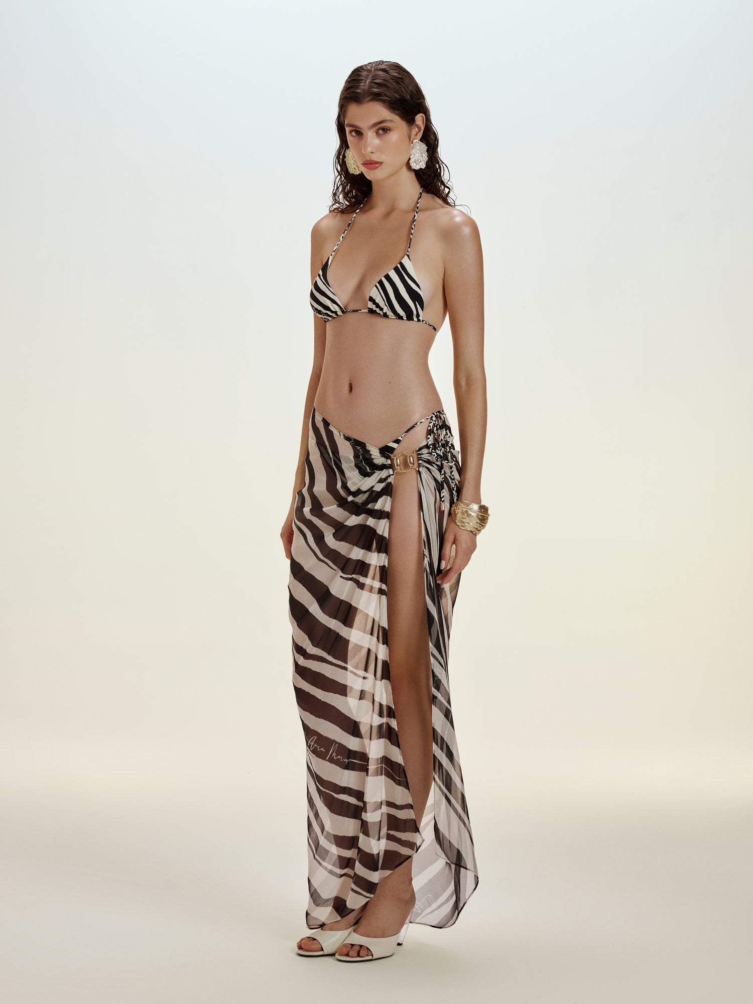 DEA MARIS SILK DRAPED SKIRT