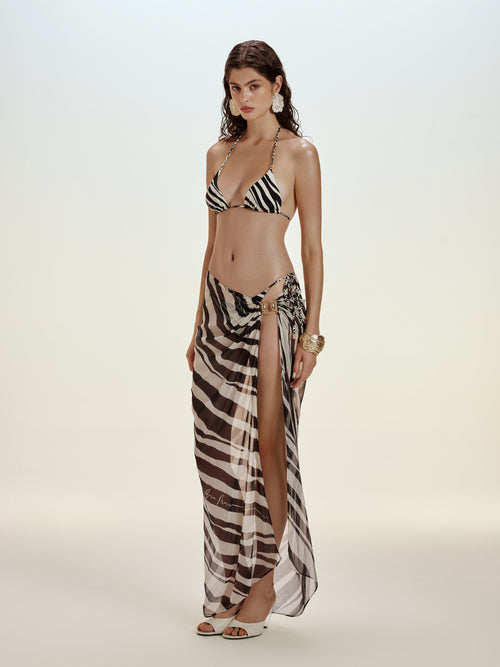 DEA MARIS SILK DRAPED SKIRT