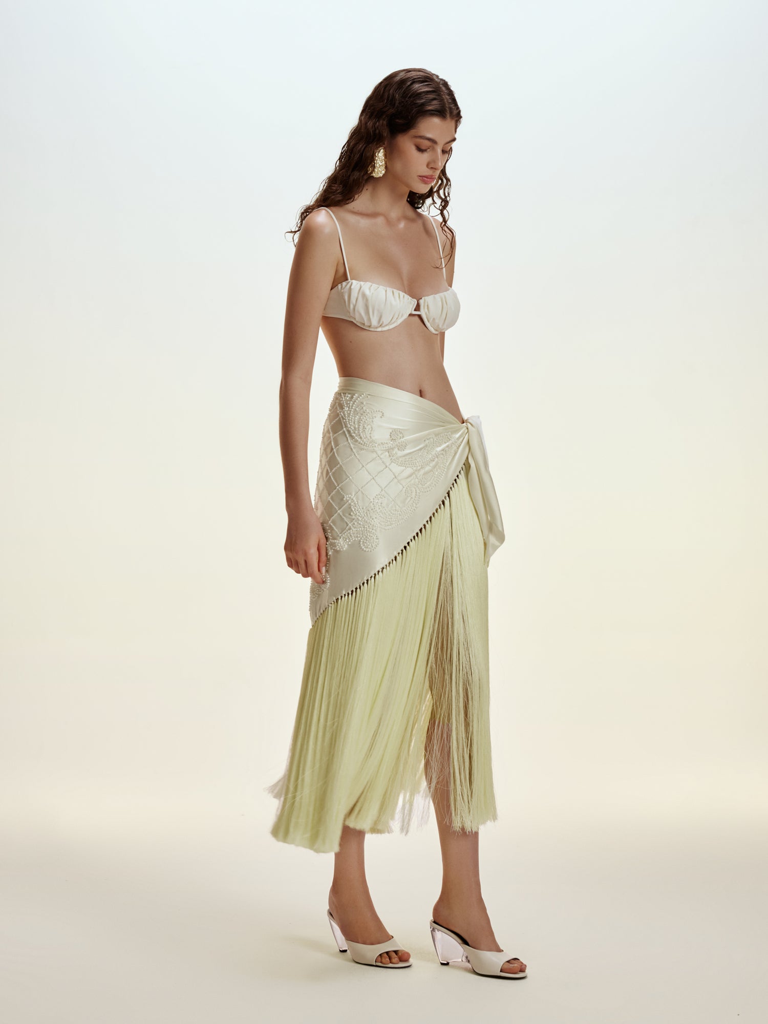 DIANA SILK EMBELLISHED SKIRT