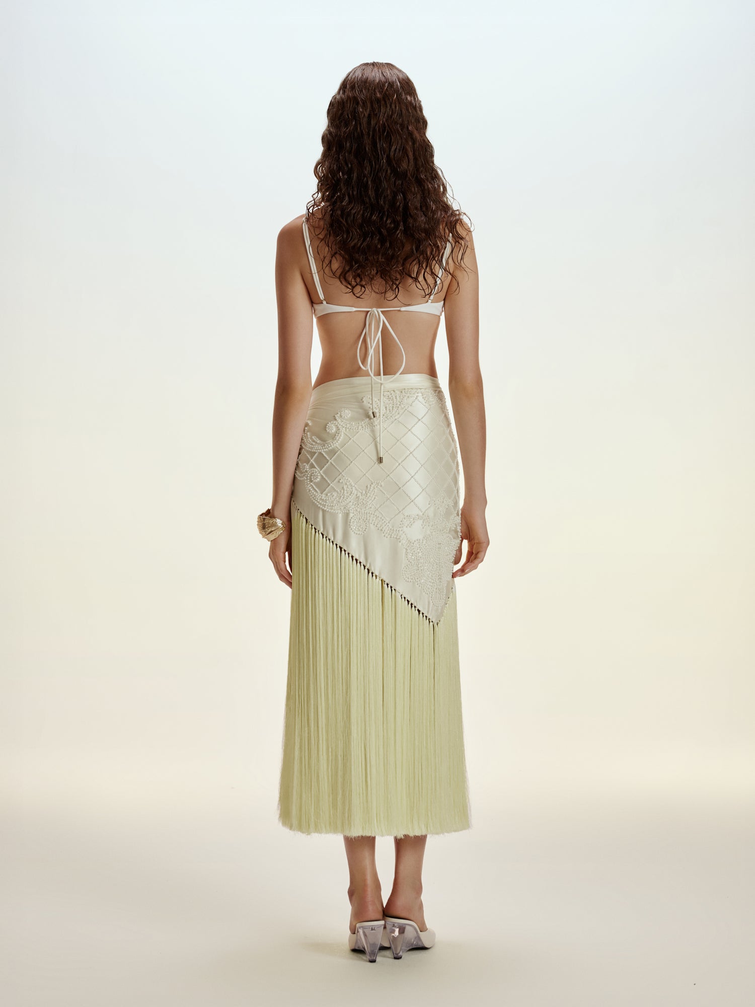 DIANA SILK EMBELLISHED SKIRT