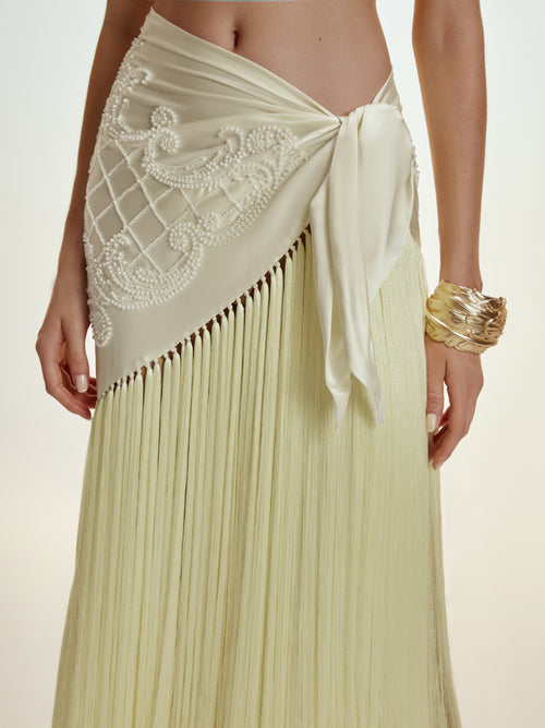 DIANA SILK EMBELLISHED SKIRT