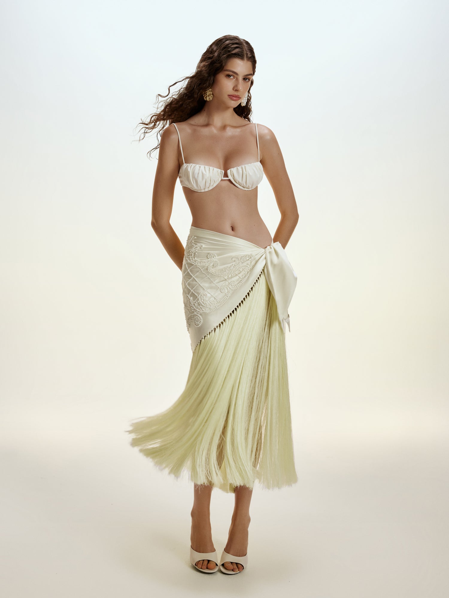 DIANA SILK EMBELLISHED SKIRT