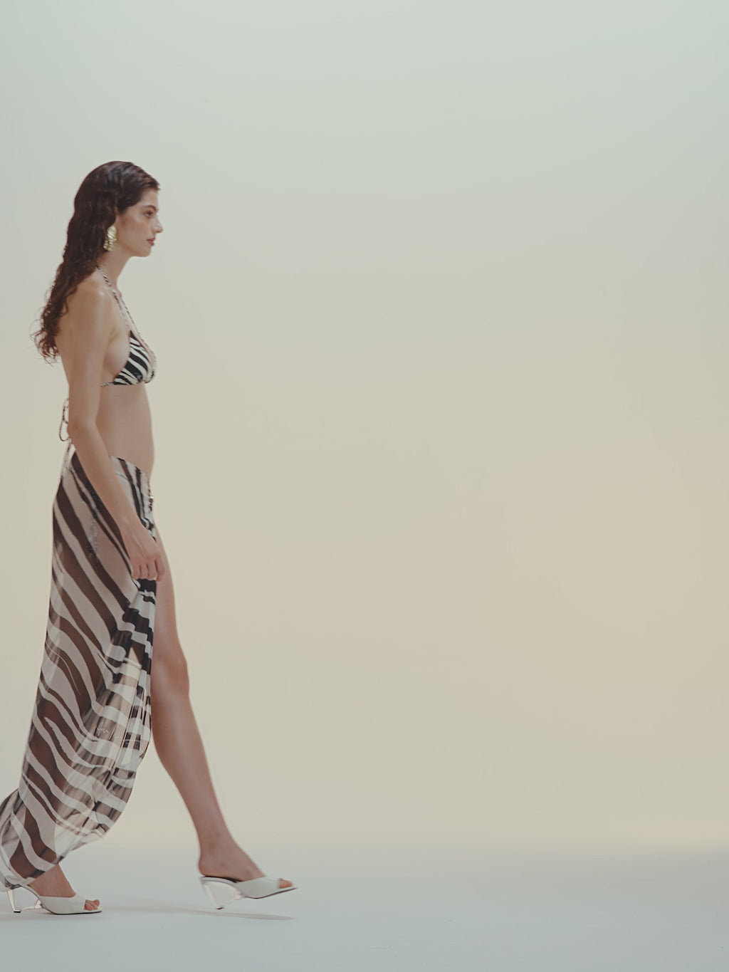 DEA MARIS SILK DRAPED SKIRT